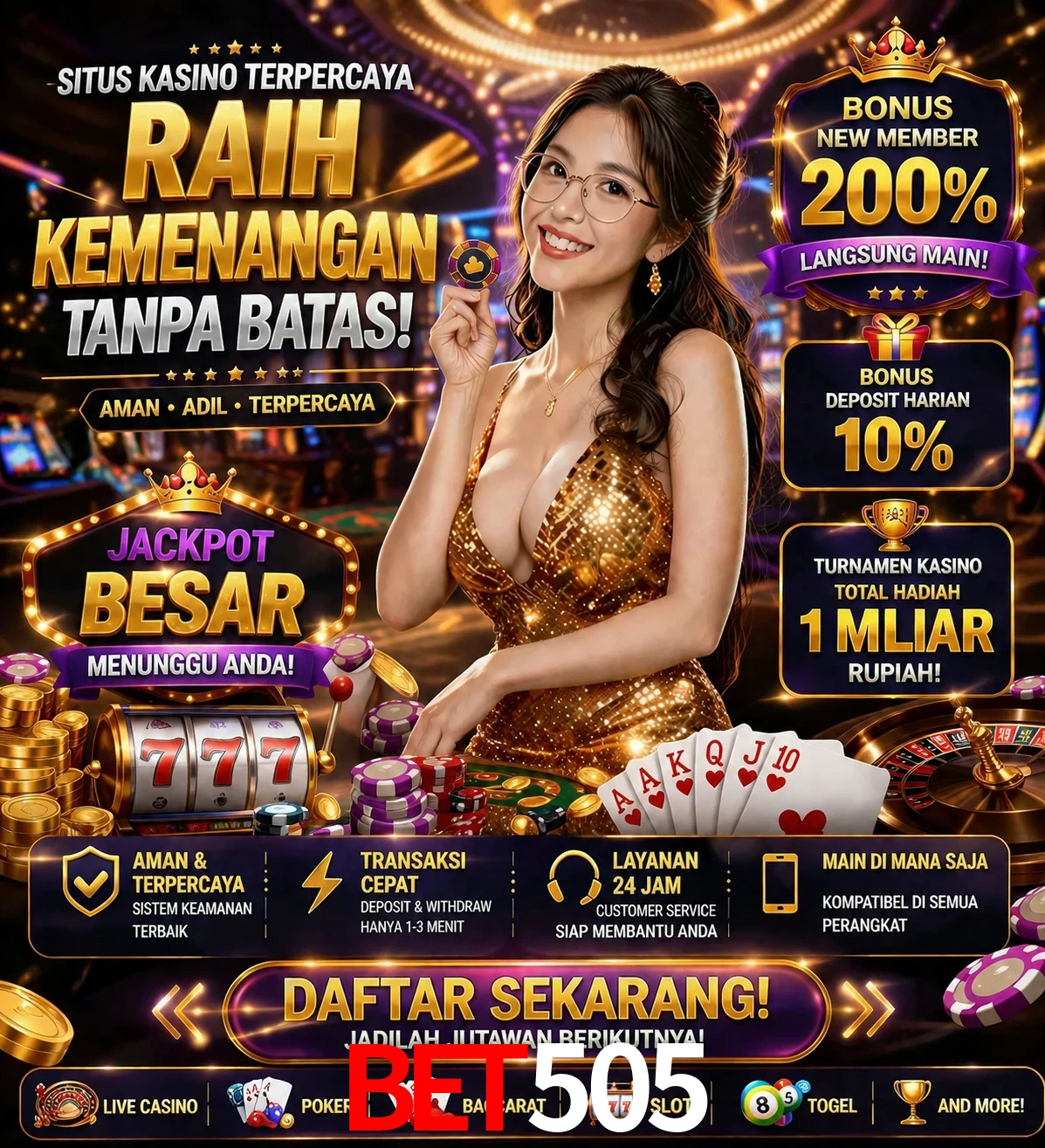 Roleta e blackjack bet505